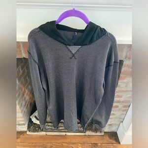 Mens Amongst Others American Legacy Black Grey Textured Pullover Hoodie Large​